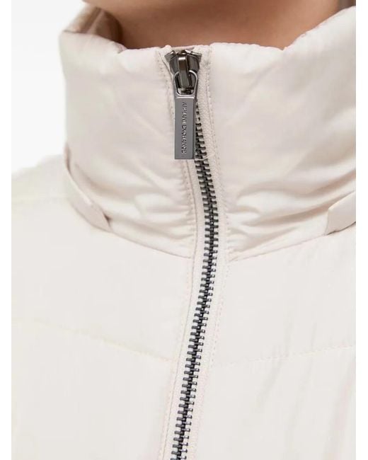 ARMANI EXCHANGE White Zip-Up Puffer Jacket
