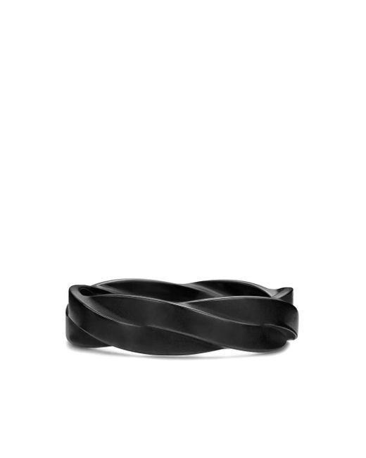 David Yurman Black Dy Helios Band Ring (6Mm) for men
