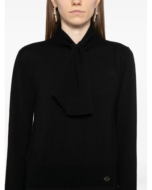 Saiid Kobeisy Black Logo-Patched Top