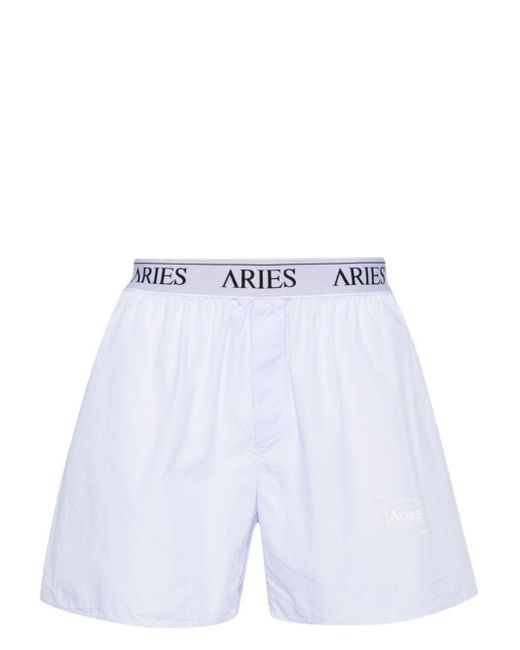 Aries Blue Temple Striped Boxers