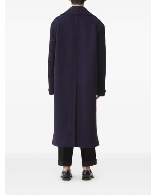 Lanvin Blue Virgin Wool Coat for men
