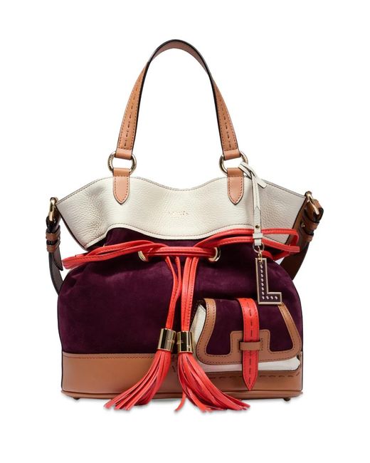 Lancel Red Premier Flirt M Bucket Bag
