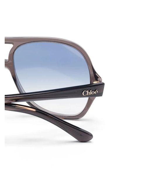 Chloé Blue Pilot-Frame Sunglasses