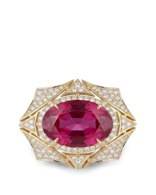 Goshwara Pink Web Tourmaline Ring