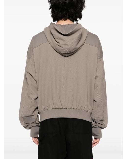 Thom Krom Brown Waffle-Effect Hoodie for men