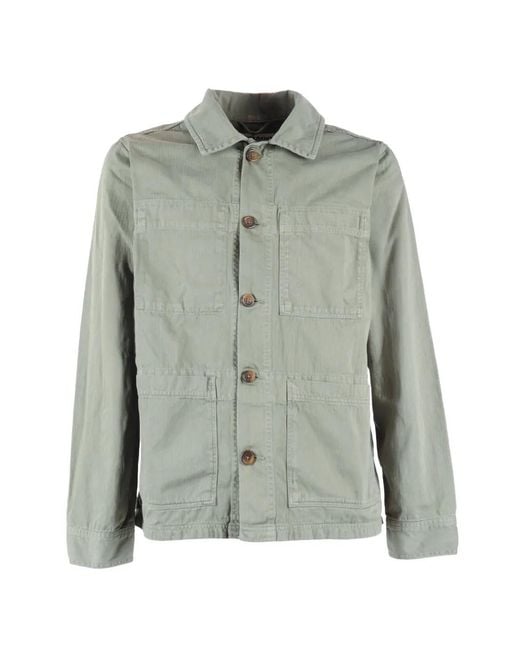 Sebago Green Chemise Dorr Herringbone for men