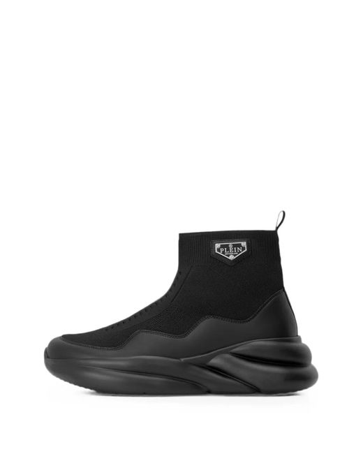 Philipp Plein Black Runner Sock Skywalker Sneakers