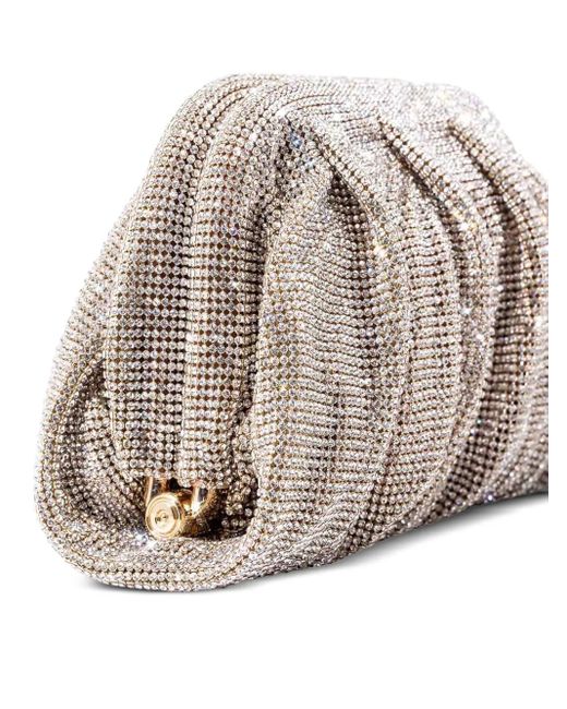 Benedetta Bruzziches Clutch Verfraaid Met Kristallen in het White