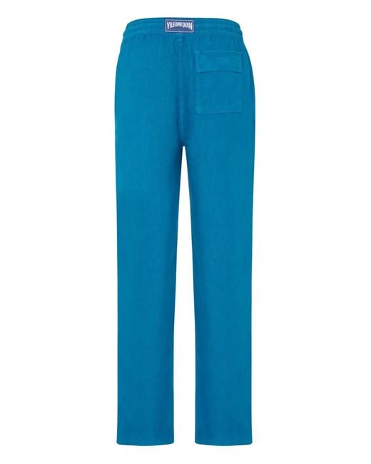 Vilebrequin Blue Straight-Leg Trousers for men