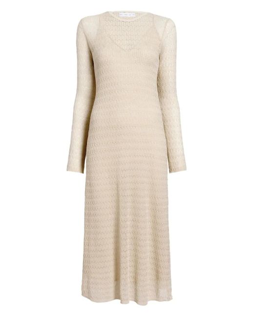 Proenza Schouler Natural Langärmeliges Strickkleid
