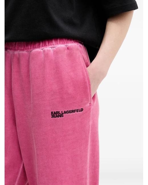 Karl Lagerfeld Pink Elasticated Waist Trousers