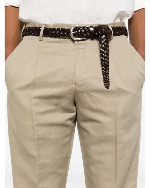 PT Torino Natural Pleated Trousers for men