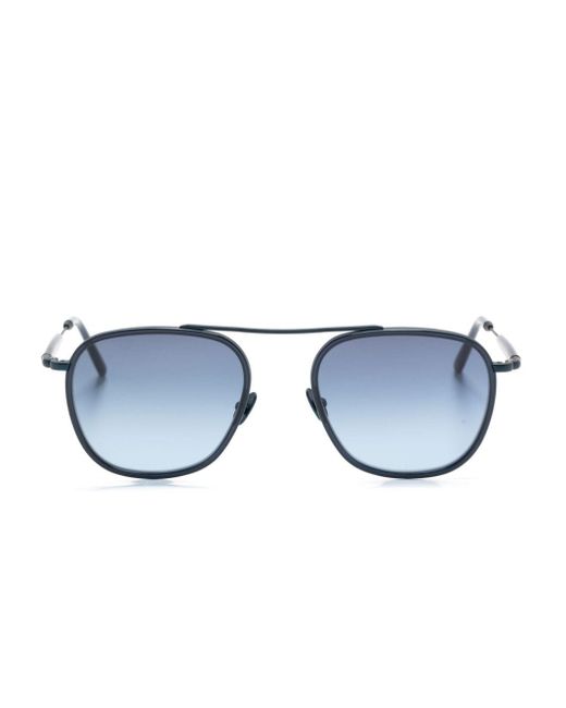 Moscot Blue Fanagle Pilot-frame Sunglasses