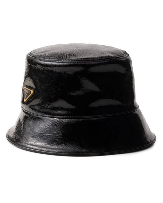 Cappello Bucket Con Logo di Prada in Black
