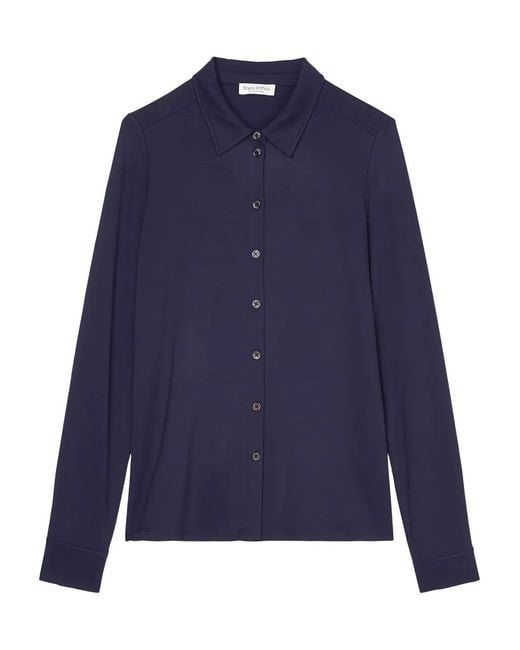 Marc O' Polo Button-Up Blouse in het Blue