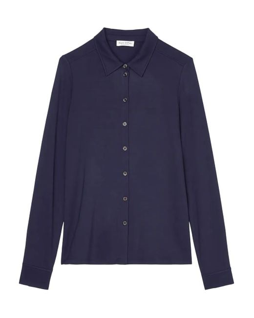 Marc O' Polo Blue Long-Sleeve Button-Up Shirt