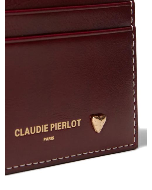 Claudie Pierlot Leather Cardholder Red