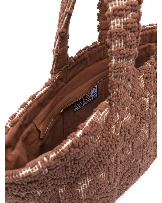 Mc2 Saint Barth Brown Tufting Tote Bag