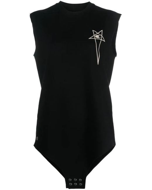 Rick Owens X Champion Black Logo-Embroidered Cotton Tank Top