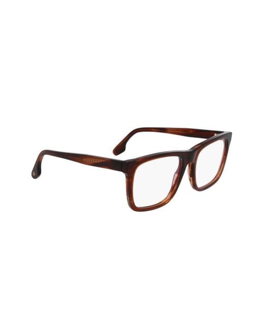 Victoria Beckham Brown Rectangle-Frame Glasses