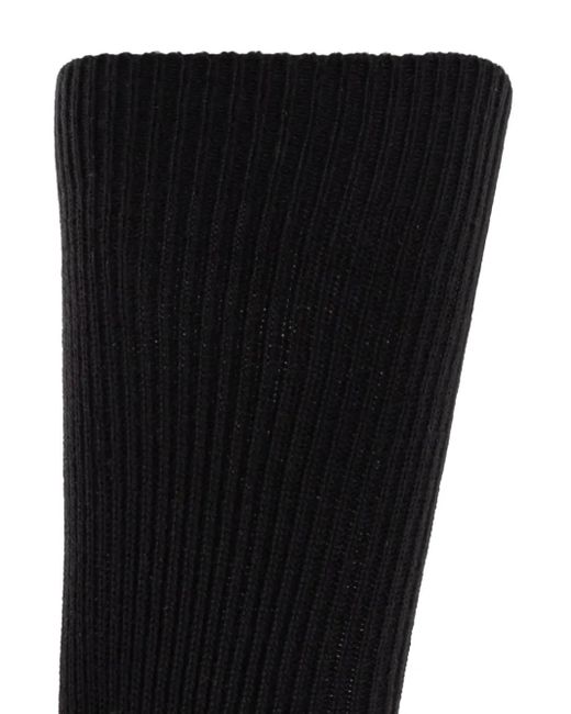 DSquared² Black Ribbed Cotton Socks for men