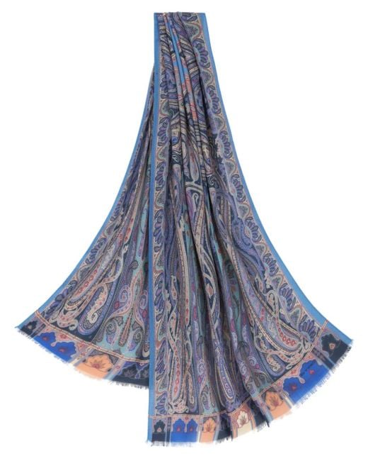 Etro Blue Scarfs