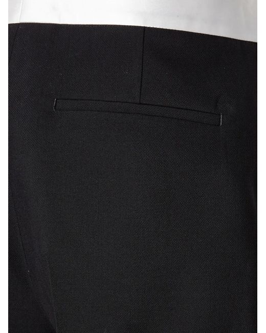 Ferragamo Black Silk-Insert Pressed-Crease Tailored Trousers for men