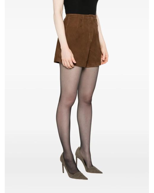 Frankie Shop Brown Lise Shorts