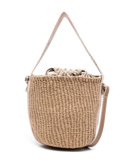 Chloé Natural Compact Woody Bucket Bag