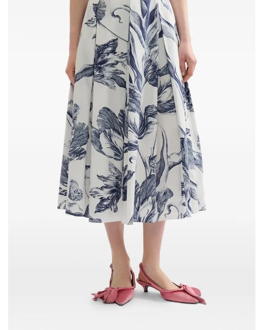 Erdem Blue Midirock mit Falten