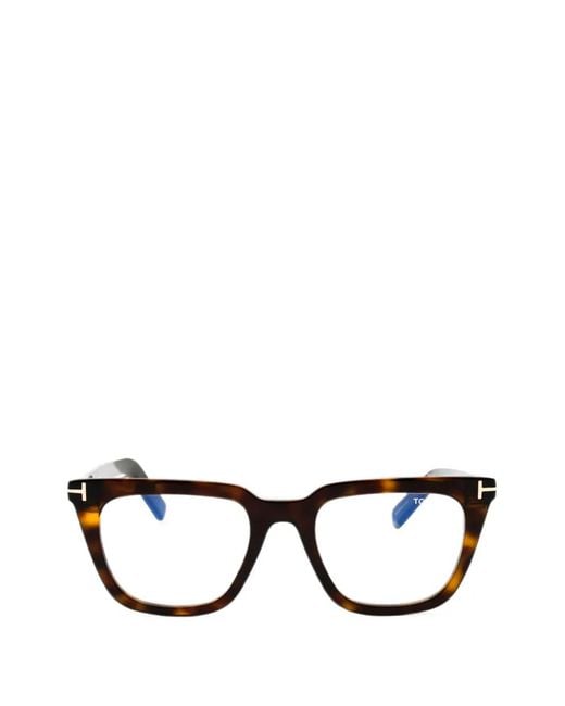 Tom Ford Black Square-Frame Glasses for men