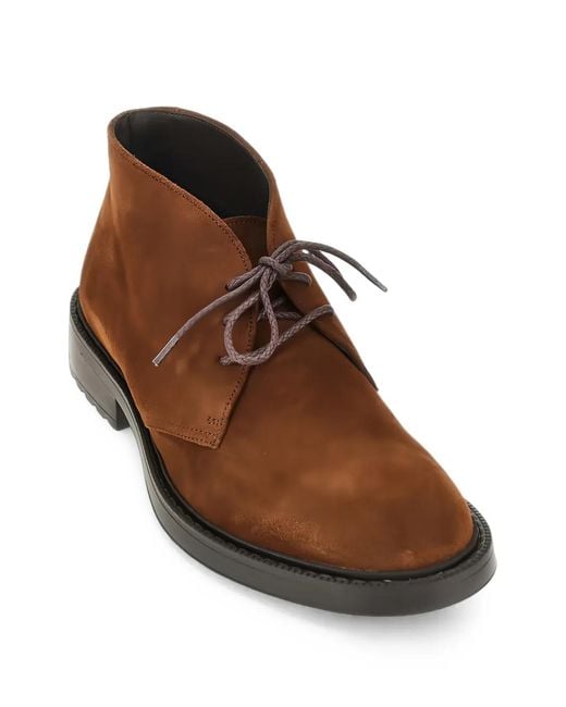Calce Brown Suede Desert Boots for men