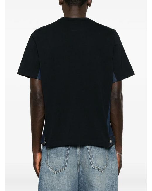Sacai Black Chest-Pocket T-Shirt for men