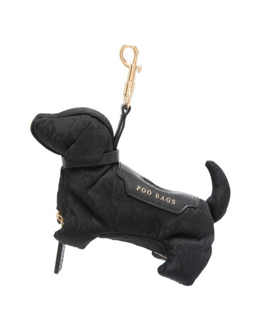 Anya Hindmarch Black Dog Poo Bag Keychain