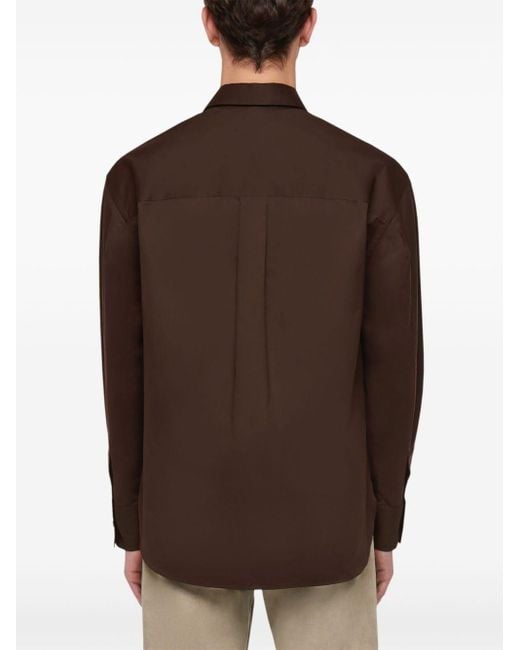 Chemise à boutonnière sur le devant Ferragamo pour homme en coloris Brown