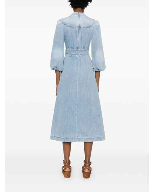 Zimmermann Vネック デニムドレス Blue