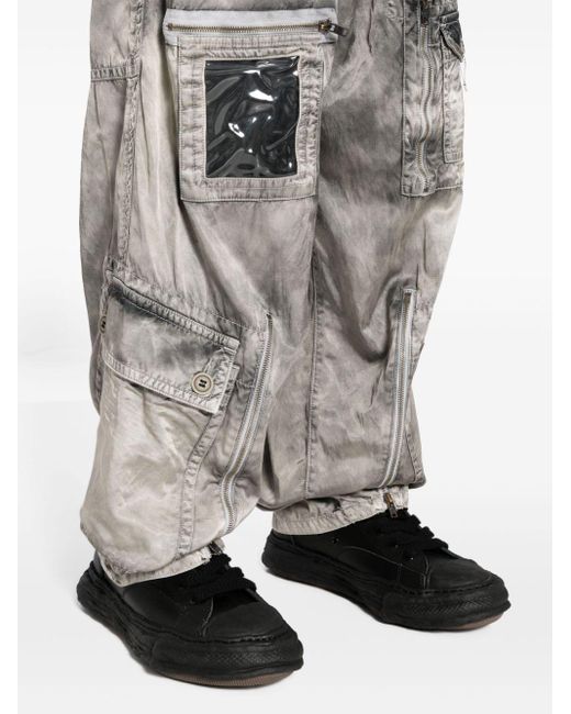 Maison Mihara Yasuhiro Gray Parachute Twill Wide-leg Trousers for men