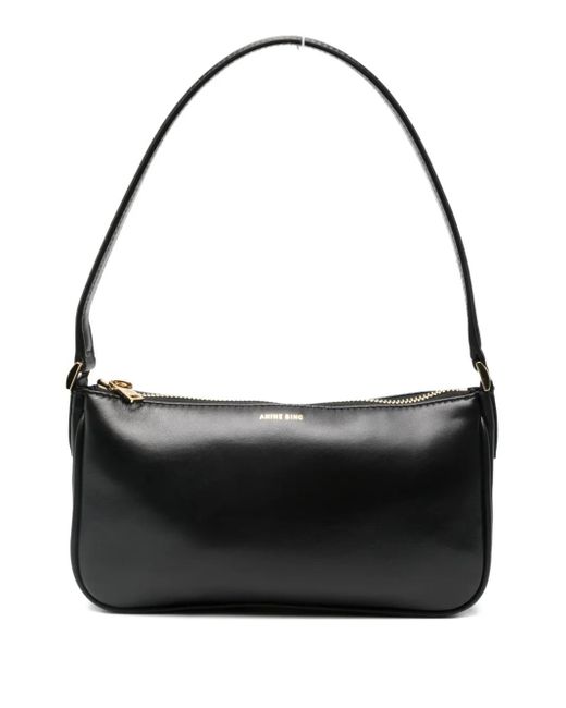 Anine Bing Leren Shopper in het Black