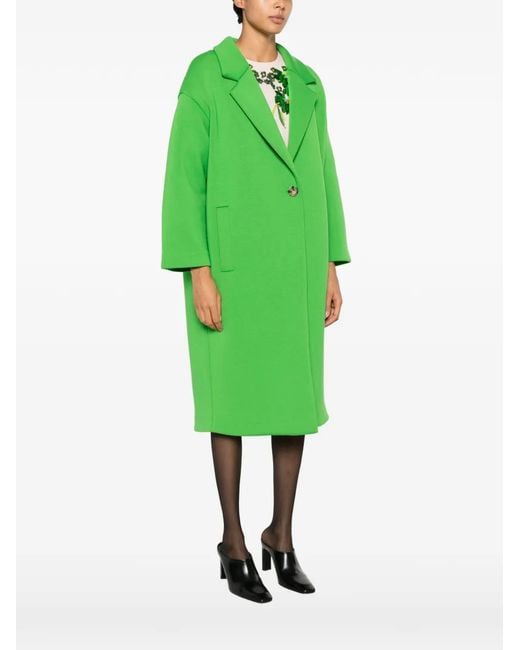 Psophia Green Single-Breasted Coat