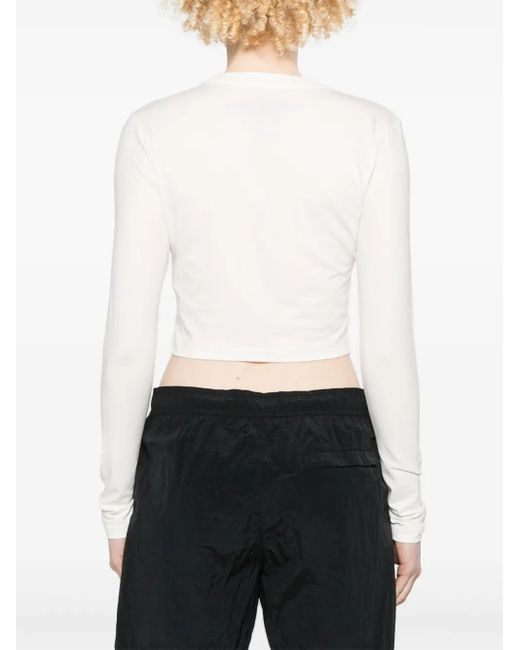 Nike White Cropped-Top