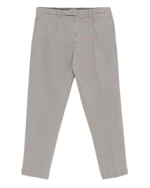 Dell'Oglio Gray Pleated Trousers for men