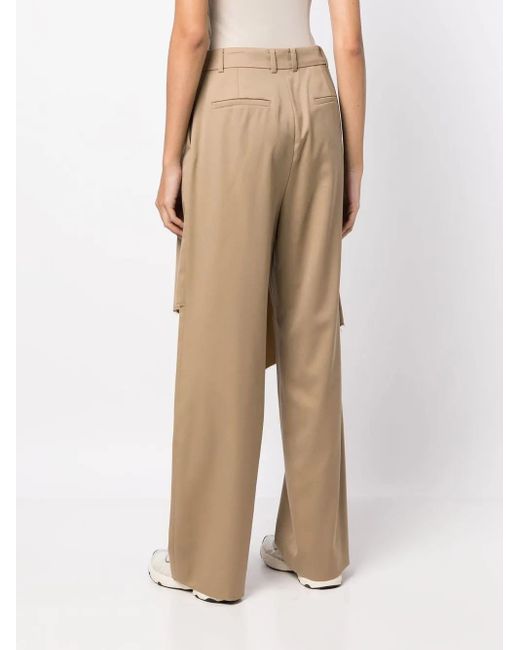 Goen.J Natural Panelled Tailored Trousers