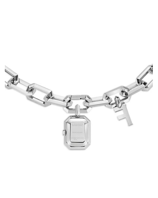 Ferragamo White Charm 16Mm Watch