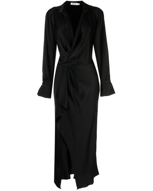 Jonathan Simkhai Black Talita Wrap-design Dress