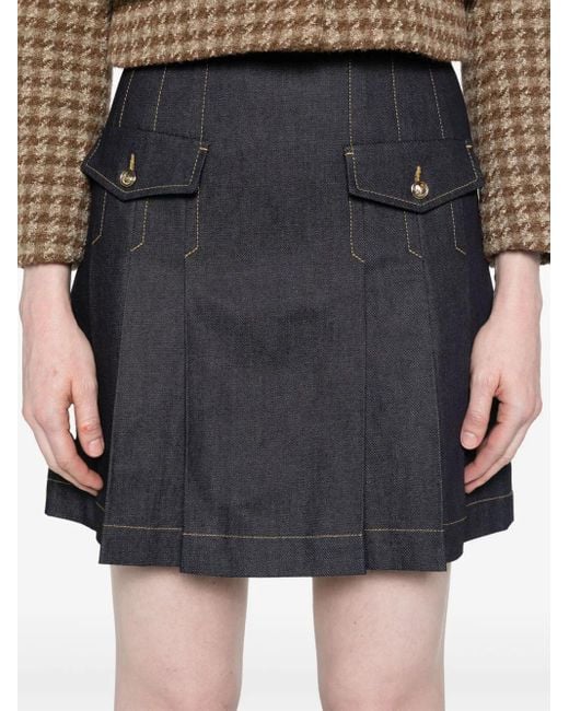 【大人気】sandro Aラインミニスカート プリーツスカート 韓国 制服スカート 膝丈 秋 冬 ファッション A