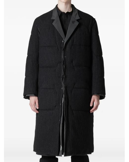 Yohji Yamamoto Gewatteerd Jack Met Krijtstreep in het Gray voor heren