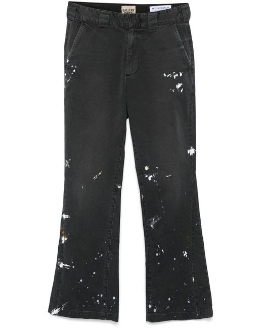 GALLERY DEPT. Gray Paint Splatter-Detail Trousers