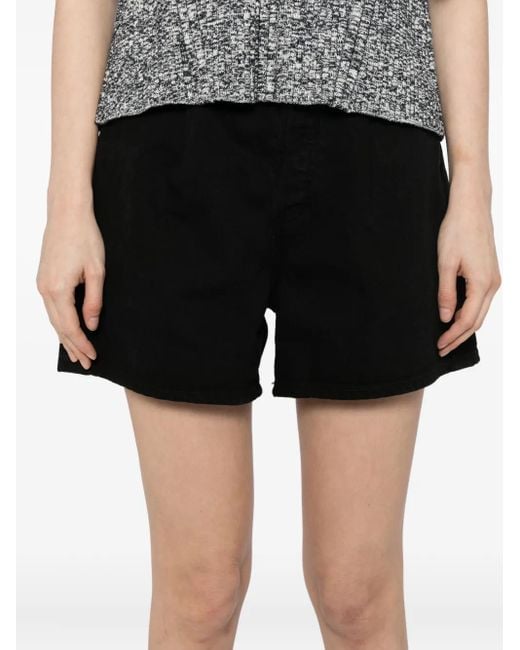 Agolde Black Short Rhoda En Coton