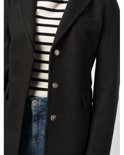 Liu Jo Black Single-Breasted Tailored Coat