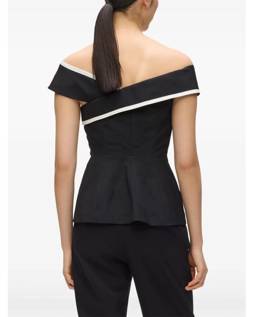 Karl Lagerfeld Black Off-Shoulder Top